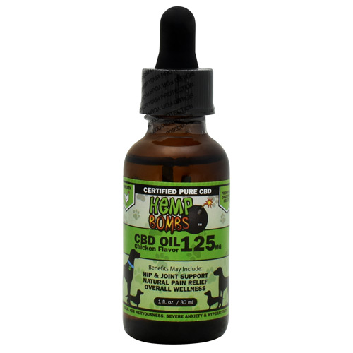 Hemp Bombs Pets CBD Oil - Chicken - 125 mg